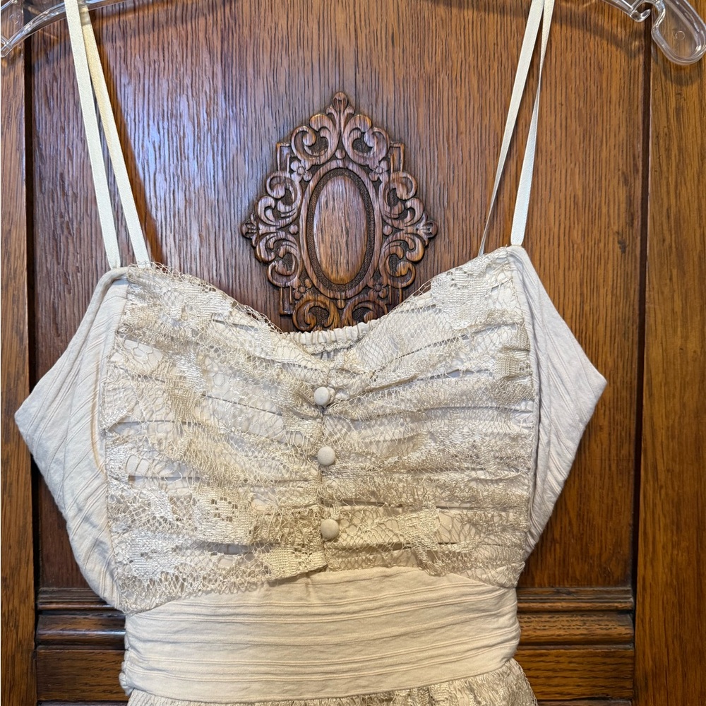 To the Max Beige Lace Midi Dress - Picture 3 of 10